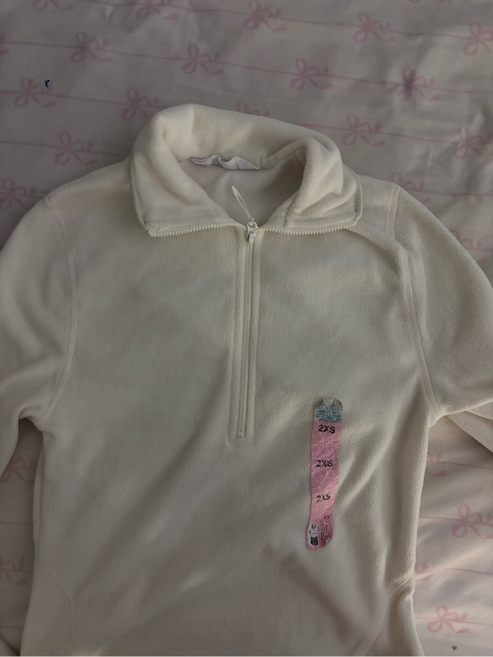 Primark Cream Fleece Half‑Zip Pullover Jacket
